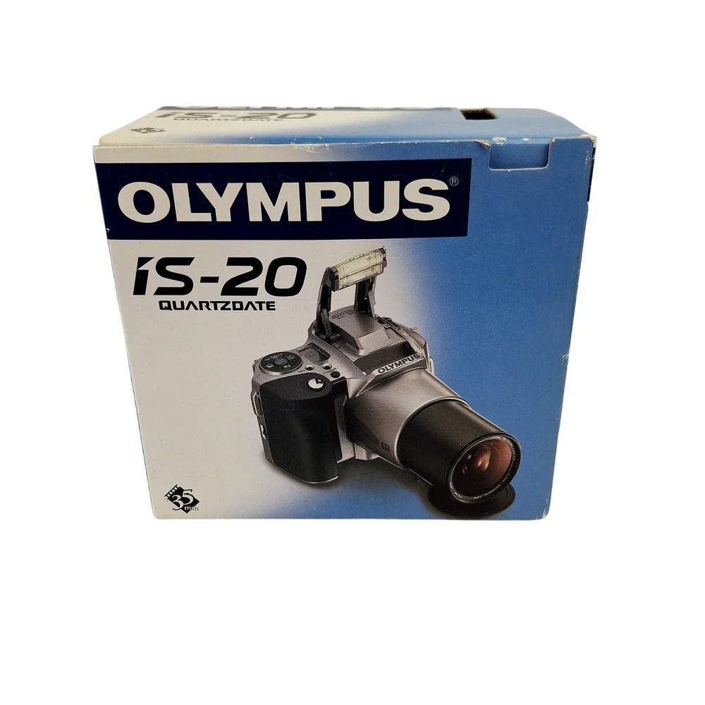 Olympus IS-20 Quartzdate 35mm Film SLR Camera 28-110mm Zoom Lens with Box Manual